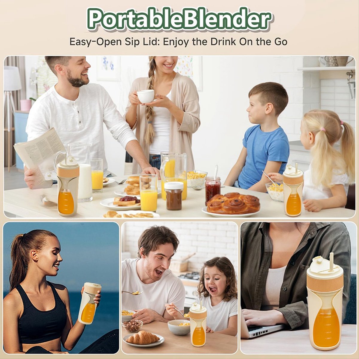 Portable Blender Usb Rechargeable - Portable Blender Cup 450ml Multi-Function Blender
