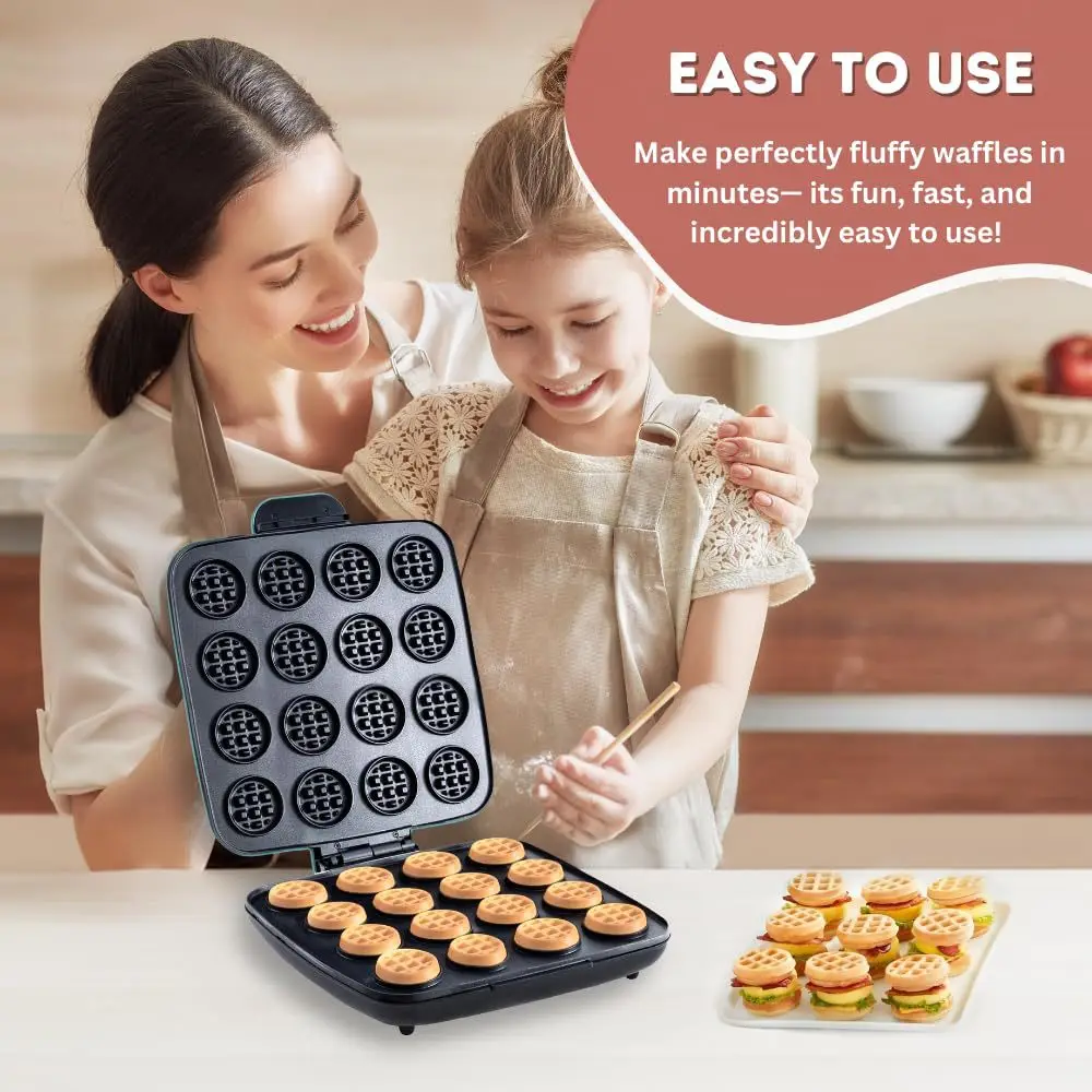16-Hole Waffle Maker, Quick He - огляд і ціна Mini Waffle Maker Machine
