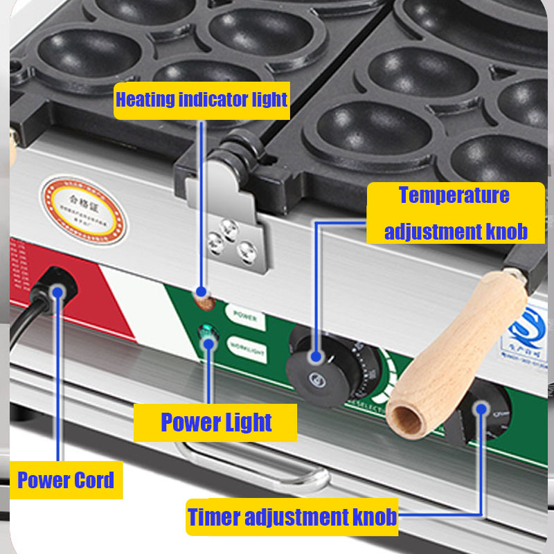 4-hole 110V/220V Non-stick Rou - огляд і ціна Mini Waffle Maker Machine