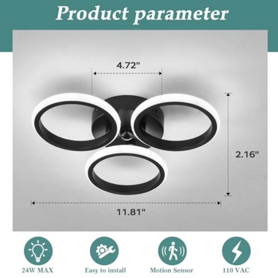 Led Light Indoor 24w Semi Flus - огляд і ціна Laundry